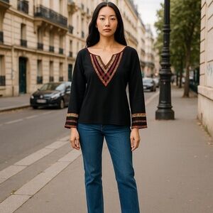 INC Vintage Y2K‎ Long Sleeves Soft Knit Top Size M